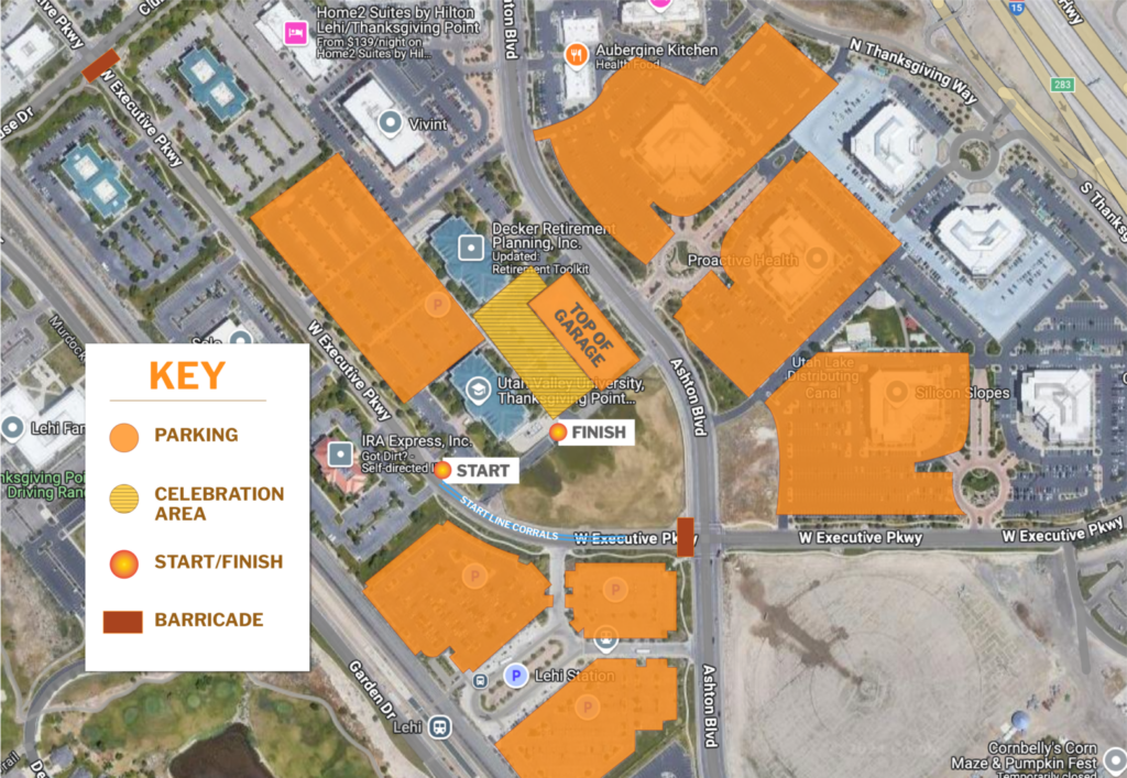 Thankful Parking Map 2024