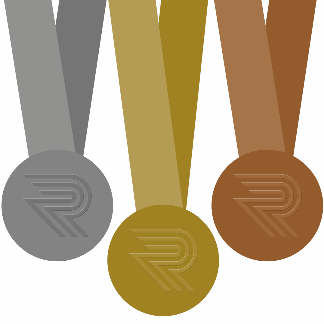 Runtastic SWAG - Gold, Silver, and Bronze Award Medals graphic