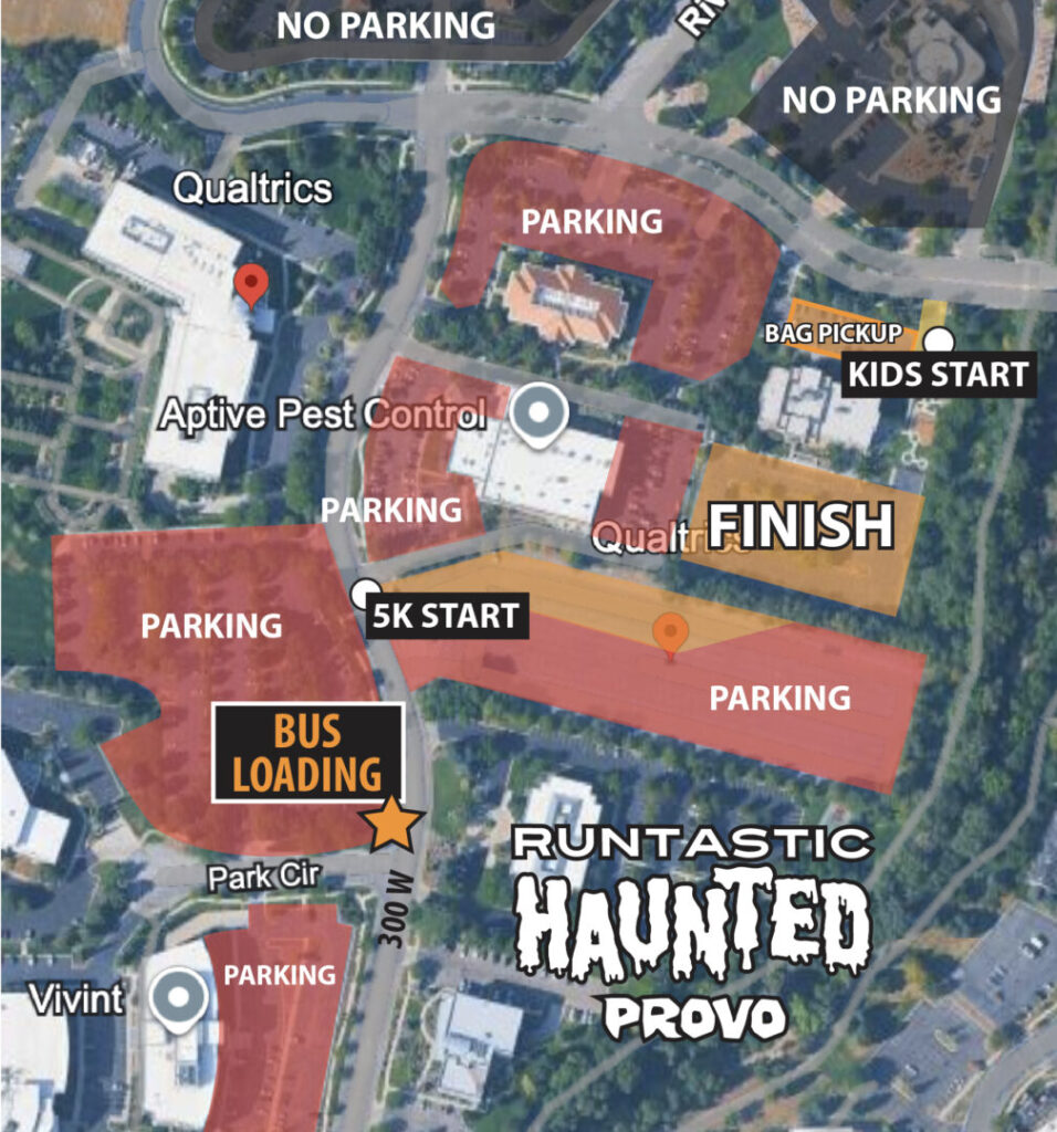 Runtastic Provo HAUNTED Provo Parking Map in Provo, Utah
