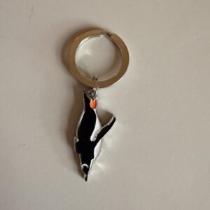 Diving penguin keychain